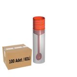 Aromel Kaşıklı Gaita Kabı 100 Adet Kaşıklı Numune Kabı
