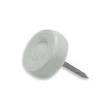 ARON (100 Adet ) Plastik (BEYAZ) Poligirit Çivili Tapa Masa Sandalye Sehpa Ayak Zemin Koruyucu Çap 1.5cm