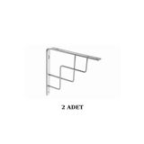 ARON ( 2 ADET ) 30cm X 30cm METAL MENDERES RAF ALTI RAF AYAĞI FERFORJE L DEMİR