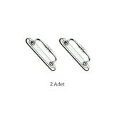 ARON (2 Adet) Krom Büyük Kıvrık Çekme Sürgülü Açmalı Kapılar Için Çekme Kol 14,5x3,5cm