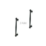 ARON (2 ADET) Sütun Kulp (MAT SİYAH) Tv Ünite Komidin Şifonyer Konsol Mutfak Dolap Kapak Kulpu 160mm