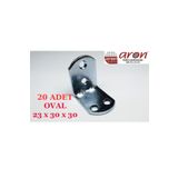 ARON (20 ADET) V650 Metal Gönye Köşe Birleştirme Mobilya Bağlantı L Demiri (20*30*30) L Demir