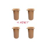 ARON (4 ADET) BOHEM AYAK 15CM PLASTİK AHŞAP DESEN KOMİDİN KONSOL ŞİFONYER AYAKKABILIK MOBİLYA AYAĞI
