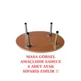 ARON (4 ADET) Metal Katlanır Ayak Yer Sofrası Ve Sini Ayağı 21cm Yükseklik