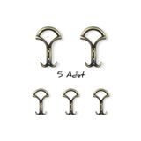 ARON (5 ADET) 9012 Askı (ANTİK SARI) Vestiyer Fortmanto Dolap Kapı Banyo Elbise Havlu Askılığı