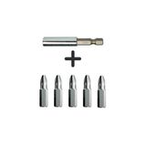 ARON (5 Adet) Pz2x25mm 2,5cm Yıldız Uç & 1 Adet Manyetik Uzatma Adaptör Vidalama Matkap Ucu