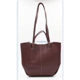Aron Atelier Kadın Taba Omuz Çantası Lüks Deri Dokulu Şık Tasarım Ayarlanabilir Askılı Klasik Kutulu Model Günlük ve Gece Kullanımına Uygun Fonksiyonel Bölmeli Astarlı Kadın Kol Çantası - Bordo