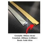 ARON BG (4 CM) Dekoratif Yapışkanlı (GOLD) Aynalı Pleksi Şerit Mobilya Dolap Süsü Altın - 40mm X 2800mm