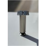 ARON Çap Ø32 Metal Inox Ayarlanabilir Oynar Pingolu Ayak Mobilya Banyo Mutfak Komidin Konsol Ayağı 8cm