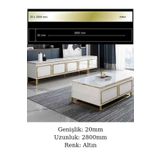 ARON HIRDAVAT Bg (20MM) Dekoratif Yapışkanlı (GOLD) Aynalı Pleksi Şerit Mobilya Dolap Süsü Altın - 20mm X 2800mm