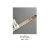 ARON HIRDAVAT Bg (50MM) Dekoratif Yapışkanlı (SİLVER) Aynalı Pleksi Şerit Mobilya Dolap Süsü Krom - 50mm X 2800mm