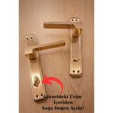 ARON İÇERİDEN SAĞA AÇILIR LÜX ANKA AYNALI ALBİFİRİN GOLD (BANYO-WC) KAPI KOLU ALÜMİNYUM / ÇELİK