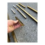 ARON ŞİMŞİR L PROFİL KULP 416MM (CİLALI MAT ALTIN) TV ÜNİTE YATAK ODASI KONSOL MUTFAK DOLAP KAPAK KULPU