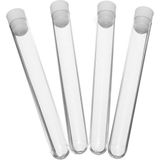 Aropi 16x100 mm 100 Adet Dibi Yuvarlak Şeffaf Kapaklı Plastik Deney Tüpü