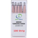 Aropi Kırmızı 100 Test Stripi 10x68 mm Turnusol Kağıdı
