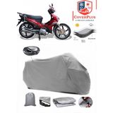 Arora Ar 100-B Branda Gri Arka Çanta Uyumlu(Topcase) Motosiket Brandası Motor Örtüsü Çadır Su Geçirmez Motosiklet Kılıfı Motor Brandası,lastikli,taşıma Torbalı