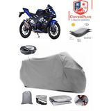 Arora AR450 Branda Gri Arka Çanta Uyumlu(Topcase) Motosiket Brandası Motor Örtüsü Çadır Su Geçirmez Motosiklet Kılıfı Motor Brandası,lastikli,taşıma Torbalı