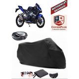 Arora AR450 Branda Siyah Arka Çanta Uyumlu(Topcase) Motosiket Brandası Motor Örtüsü Çadır Su Geçirmez Motosiklet Kılıfı Motor Brandası,lastikli,taşıma Torbalı
