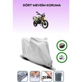Arora CR250 Için Arka Çanta ve Kilit Uyumlu Gri Motosiklet Branda, Güvenli