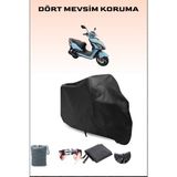 Arora Freedom 50 Uyumlu Siyah Motorsiklet Branda, Motor Örtüsü - Siyah, Arka Çanta ve Kilit Uyumsuz