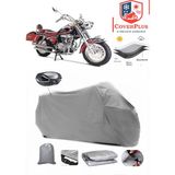 Arora Ks 200 Branda Gri Arka Çanta Uyumlu(Topcase) Motosiket Brandası Motor Örtüsü Çadır Su Geçirmez Motosiklet Kılıfı Motor Brandası,lastikli,taşıma Torbalı
