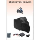 Arora Max-T Uyumlu Siyah Motorsiklet Branda, Motor Örtüsü - Siyah, Arka Çanta ve Kilit Uyumsuz