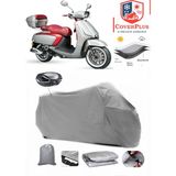Arora Mojito Pro S Branda Gri Arka Çanta Uyumlu(Topcase) Motosiket Brandası Motor Örtüsü Çadır Su Geçirmez Motosiklet Kılıfı Motor Brandası,lastikli,taşıma Torbalı