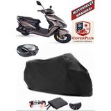 Arora Quantum 50 Branda Siyah Arka Çanta Uyumlu(Topcase) Motosiket Brandası Motor Örtüsü Çadır Su Geçirmez Motosiklet Kılıfı Motor Brandası,lastikli,taşıma Torbalı