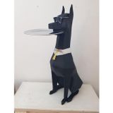Arose Tepsili Köpek Sunumluk Köpek Sunumluk Kubik Köpek Polyester Obje Ev Ofis Dekoru 70Cm X42Cm