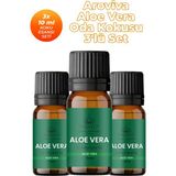 Aroviva Aloe Vera Oda Kokusu 3'lü Set- Doğal Esansiyel Uçucu Yağ, Difüzör Esansı, Buhurdanlık Yağı - Yoğun Esans