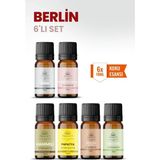 Aroviva Berlin 6’lı Oda Kokusu Seti – Buhurdanlık Yağı, Difüzör Esansı ve Esansiyel Uçucu Yağ (10ML x 6) - Çok Renkli - Yoğun Esans