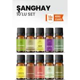 Aroviva Şanghay 10’lu Oda Kokusu Seti – Buhurdanlık Yağı, Difüzör Esansı ve Esansiyel Uçucu Yağ (10ML x 10) - Çok Renkli - Yoğun Esans