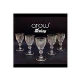 Arow Daisy 6'lı Ayaklı Kahve Yanı Su Bardağı - Şeffaf - 60 ml