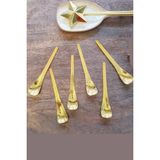 Arow Jasper D-298 Gold Çay Kaşığı Kahve Dondurma Tatlı Pasta Şeker Kaşık Set - Altın
