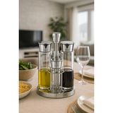 Arow Mace Standlı 4 Parça Baharatlık-Yağlık Seti - 260-135 ml