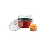 Arow TR-6488 Thor 22 CM Kırmızı Emaye Kızartma Tenceresi