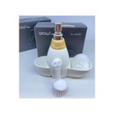 Arow Vilma TR-252 Lüx Porselen Sıvı Sabunluk Fırça Sünger Set