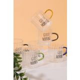 Arow Winsome Kulplu Cam Bardak 6'lı 100 ml
