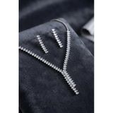 Arpa Zirkon Taşlı Su Yolu Kolye Küpe Set Tj-Bko11156