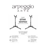 arpeggio ARTE 2 Adet Gitar Sehpası Standı - Katlanabilir Elektro Akustik Klasik Bas Gitar Saz Bağlama Ud Cümbüş Uyumlu