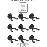 Arpeggio Arte Duvar Tipi Gitar Askısı - 9'lu Set – Keman,ukulele ve Bağlama Uyumlu Enstrüman Duvar Askı Aparatı