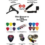 Arpeggio Arte - Gitar Aksesuar ve Pena Seti – Kapo, Burgu Çevirici, Pena Anahtarlık, Strap lock - Aksesuar ve Pena Deneyim Seti