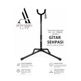arpeggio ARTE Gitar Sehpası Standı - Katlanabilir Elektro Akustik Klasik Bas Gitar Saz Bağlama Ud Cümbüş Uyumlu