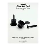 arpeggio ARTE Metal Gitar Askı Pimi – Siyah – 2 Adet Vida Seti – Gitar Askısı Montaj Parçası - Askı Kilidi