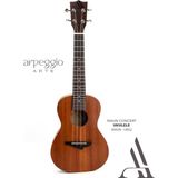 Arpeggio Arte UK02 Maun Kaplama Concert Ukulele – Başlangıç ve Hobi Için – Siyah Kılıf Dahil - MAUN UK-02 - Ahşap