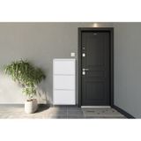 Arpelia Metal Ayakkabılık 3 Lü Beyaz