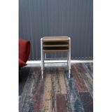Arpelia Nil Üçlü Zigon Sehpa 45X35X50 CM BEYAZ ATLANTİK ÇAM