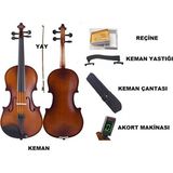 Arriva 3/4 Keman Seti Yayı, Keman Yastığı ve Reçine ile Yeni Başlayanlar İçin Tasarlanmıştır