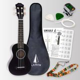 Arrow PB10 BK Soprano Black Ukulele *SET*
