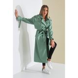Arrow Trençkot Kadın Oversize - Mint - 38